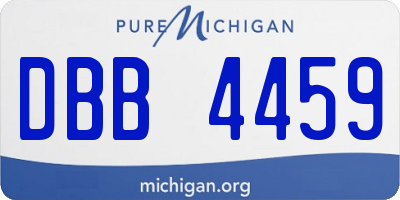 MI license plate DBB4459