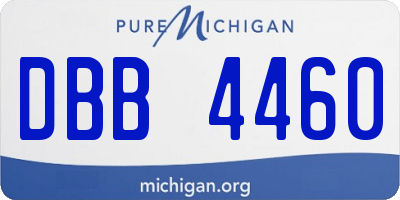 MI license plate DBB4460