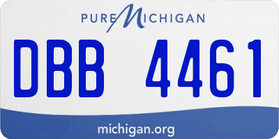 MI license plate DBB4461