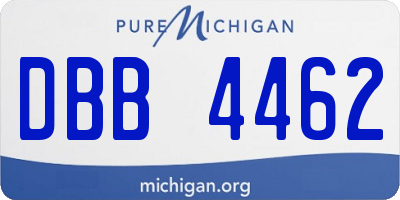 MI license plate DBB4462