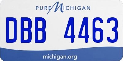 MI license plate DBB4463