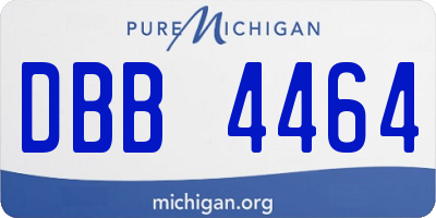 MI license plate DBB4464