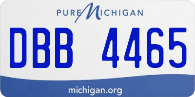 MI license plate DBB4465