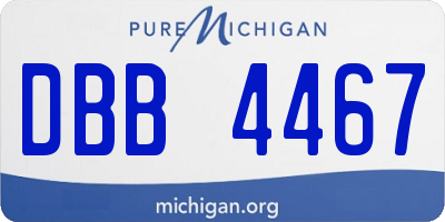 MI license plate DBB4467