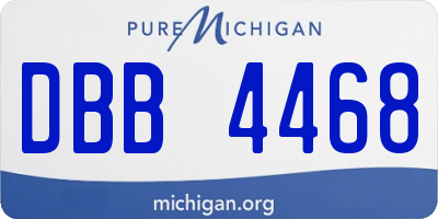 MI license plate DBB4468