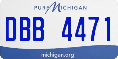 MI license plate DBB4471