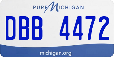 MI license plate DBB4472