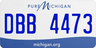 MI license plate DBB4473