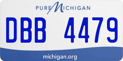 MI license plate DBB4479