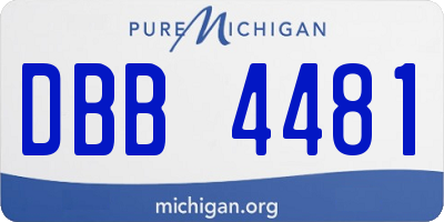 MI license plate DBB4481