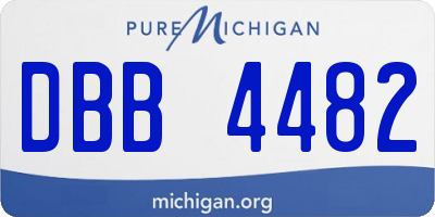 MI license plate DBB4482