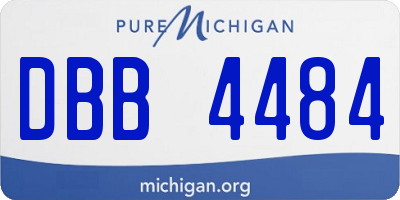 MI license plate DBB4484