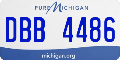 MI license plate DBB4486