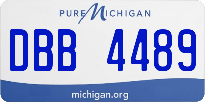 MI license plate DBB4489