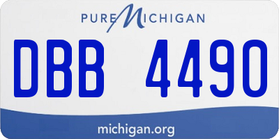 MI license plate DBB4490