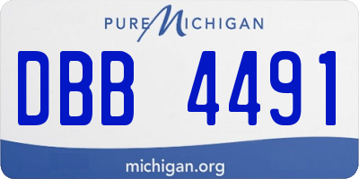 MI license plate DBB4491