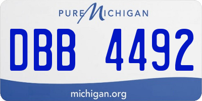 MI license plate DBB4492