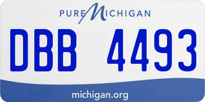 MI license plate DBB4493