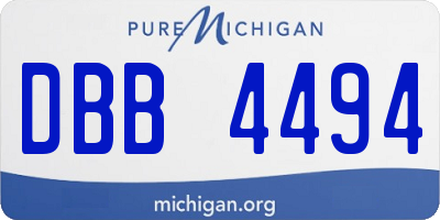 MI license plate DBB4494