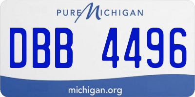 MI license plate DBB4496