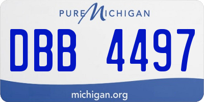 MI license plate DBB4497