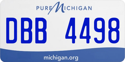MI license plate DBB4498