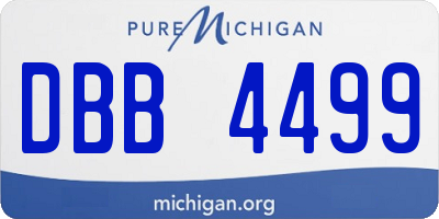 MI license plate DBB4499
