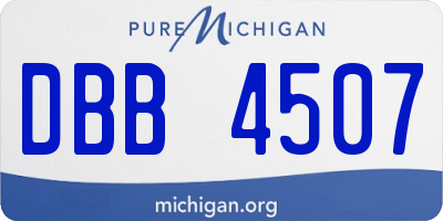MI license plate DBB4507