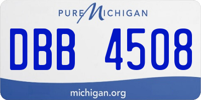 MI license plate DBB4508