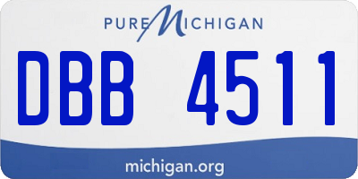 MI license plate DBB4511