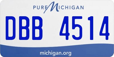 MI license plate DBB4514