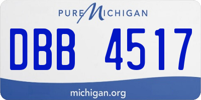 MI license plate DBB4517