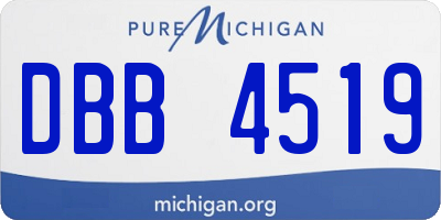 MI license plate DBB4519