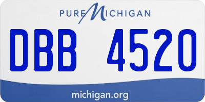 MI license plate DBB4520