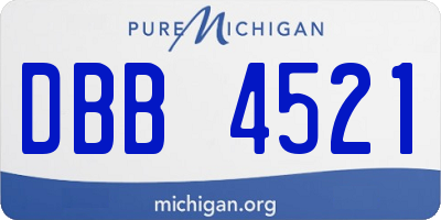 MI license plate DBB4521
