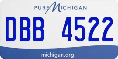 MI license plate DBB4522