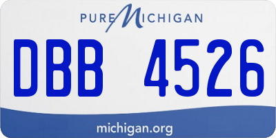 MI license plate DBB4526