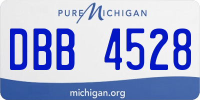 MI license plate DBB4528