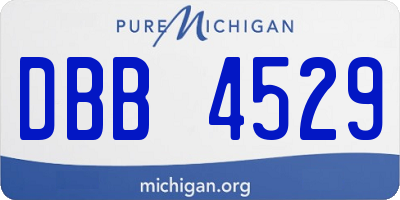 MI license plate DBB4529