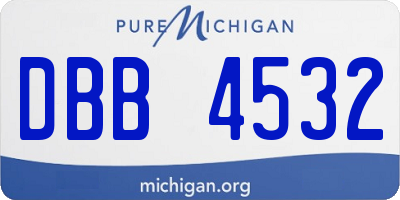 MI license plate DBB4532