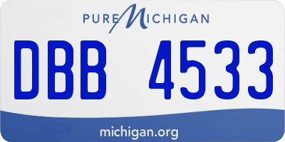MI license plate DBB4533