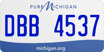 MI license plate DBB4537