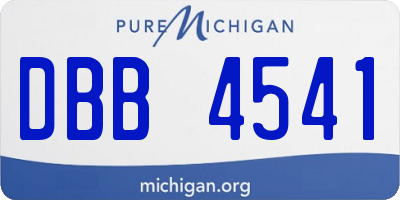 MI license plate DBB4541