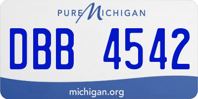 MI license plate DBB4542