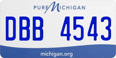 MI license plate DBB4543