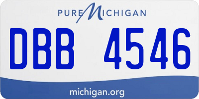MI license plate DBB4546