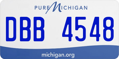 MI license plate DBB4548