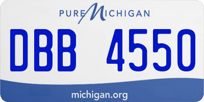 MI license plate DBB4550