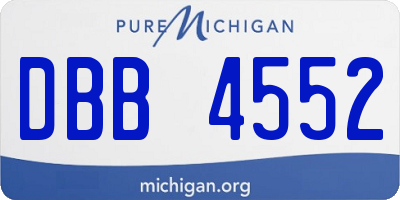 MI license plate DBB4552