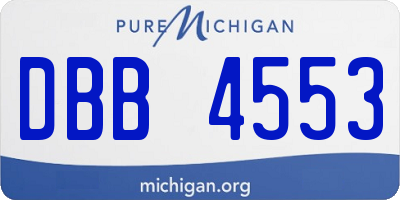 MI license plate DBB4553